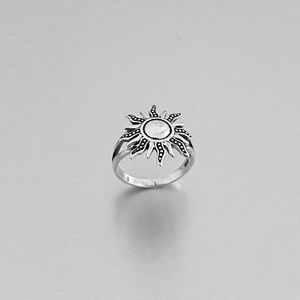 Sterling Silver Sunshine Ring, Sun Ring, Boho